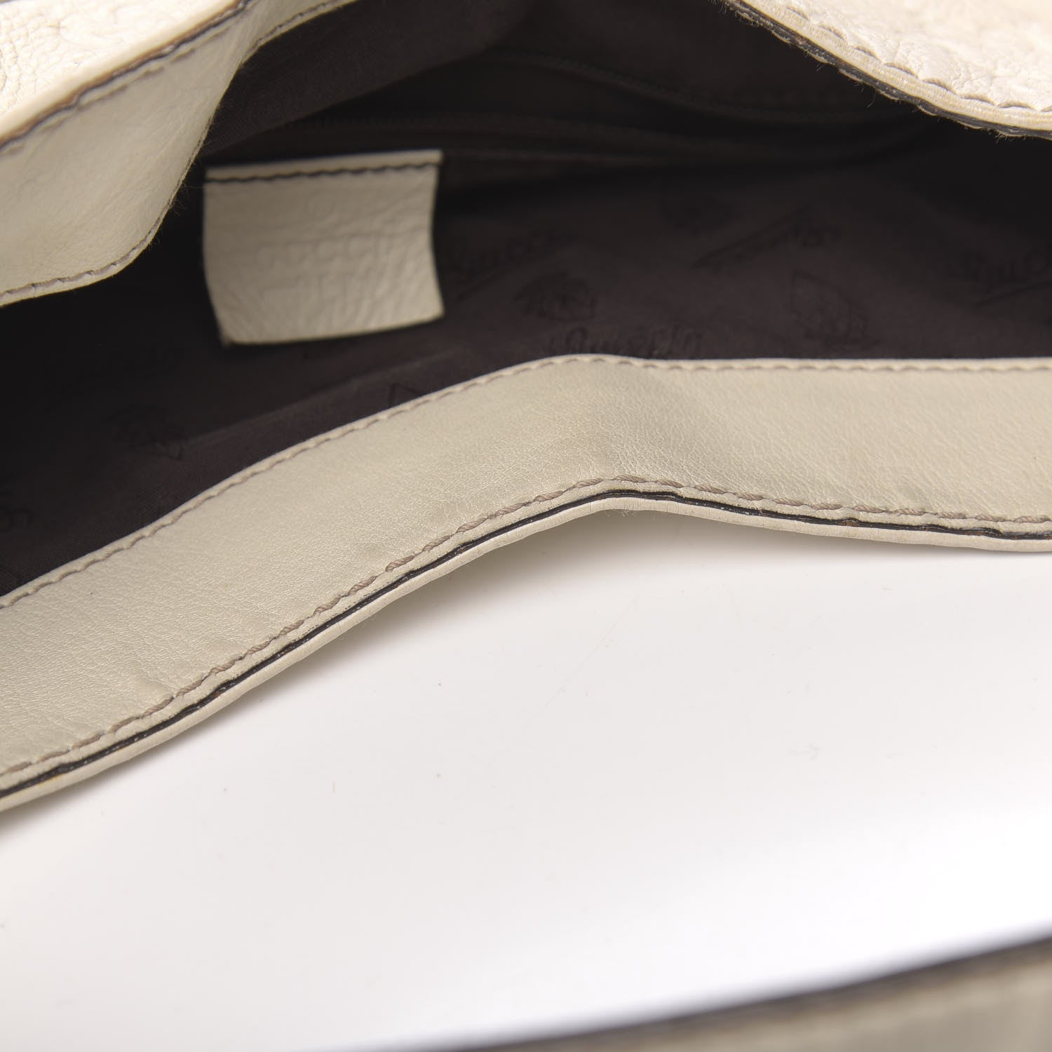 Gucci Guccissima Large New Ladies Web Hobo Off White 15 of 21