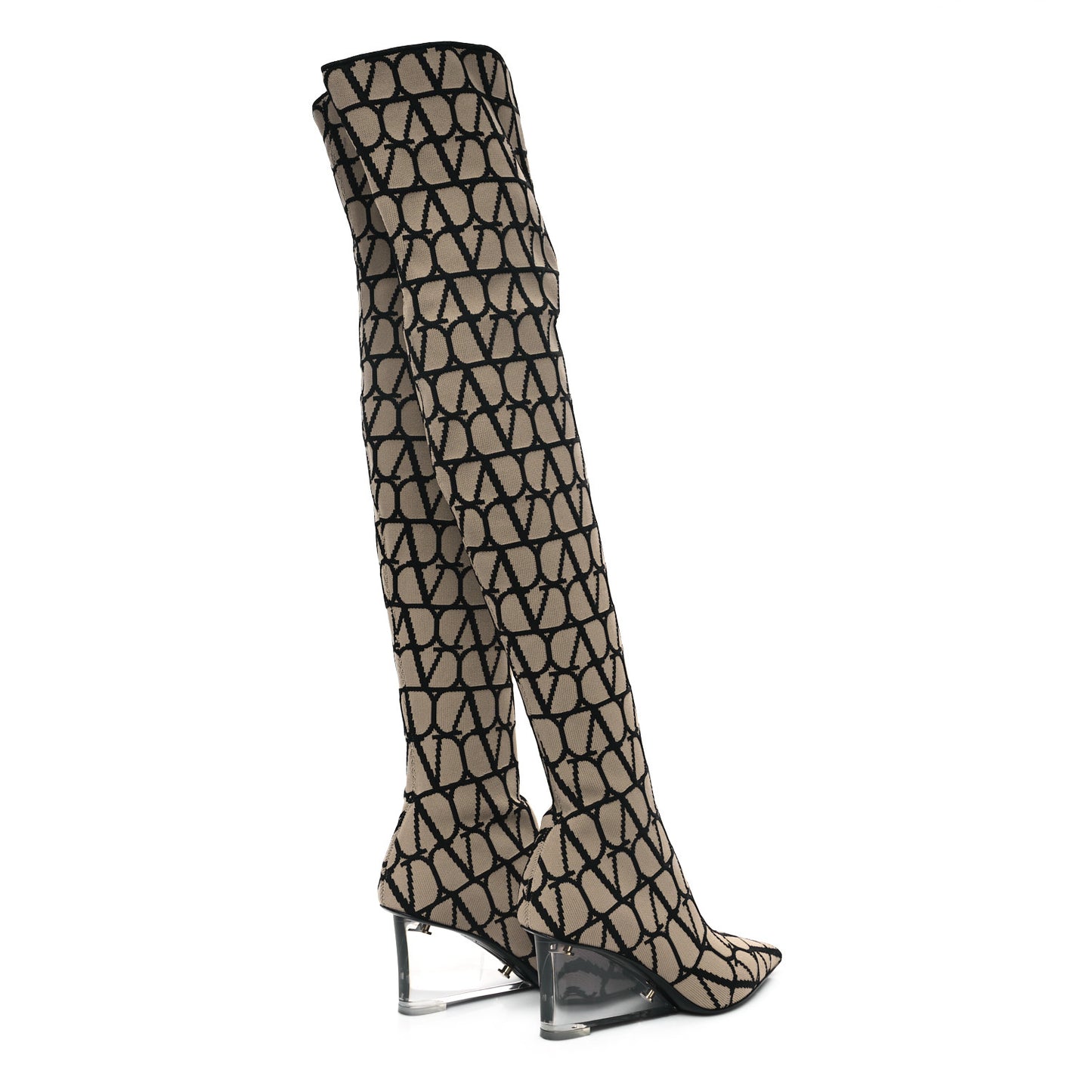 Toile Iconographe Calfskin Vlogo Over the Knee Boots 37