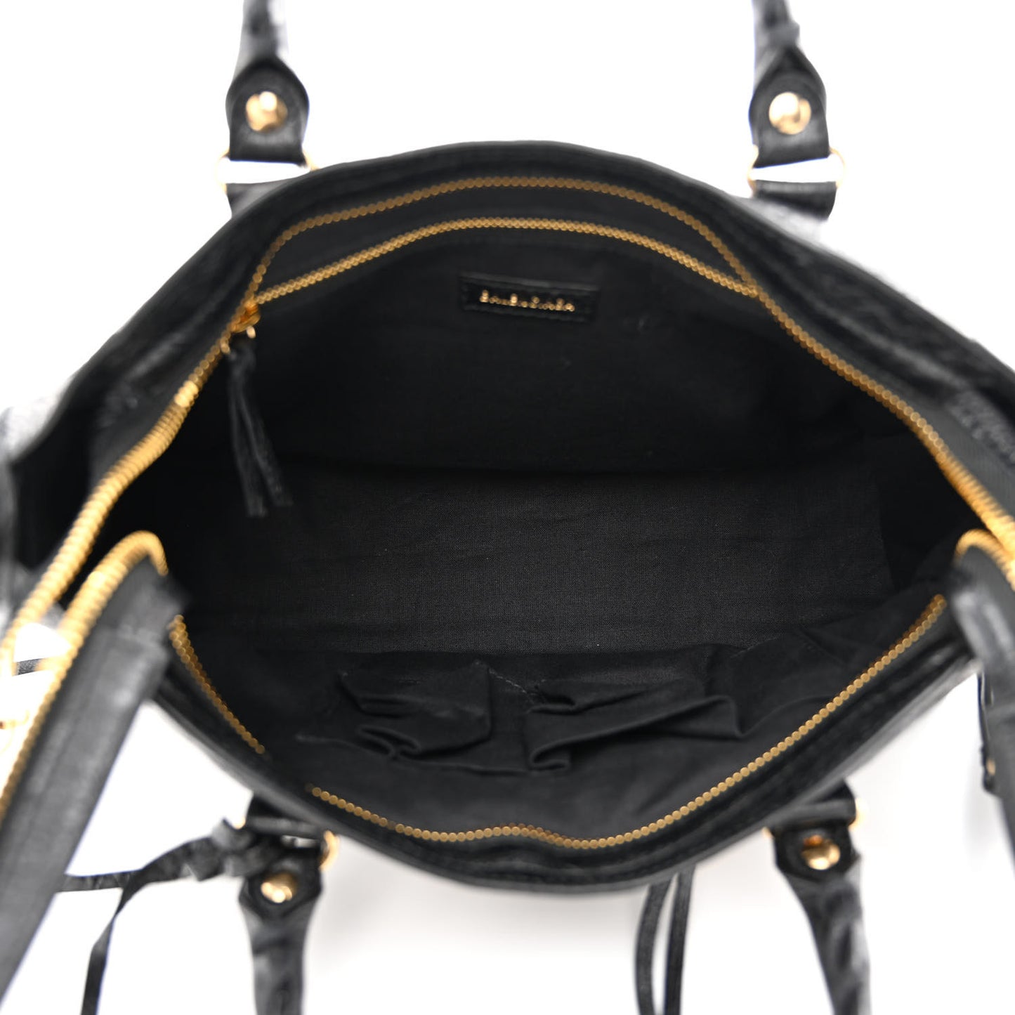 Agneau Classic Gold Hardware S City Graffiti Logo Strap Black