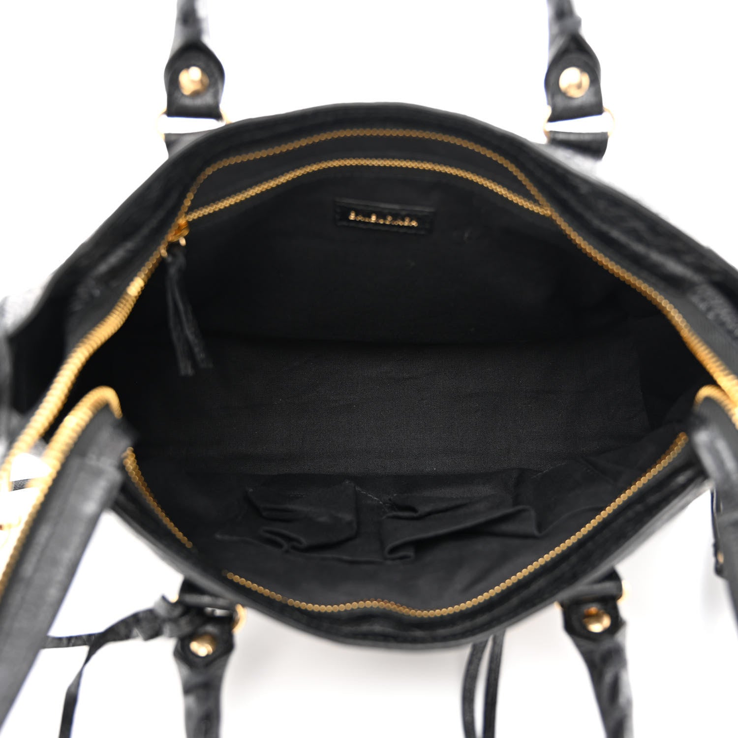 Balenciaga Agneau Classic Gold Hardware S City Graffiti Logo Strap Black 6 of 12