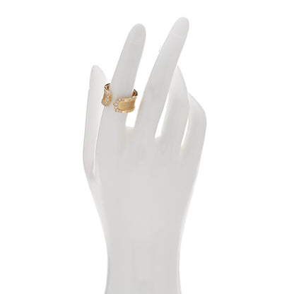 Cartier 18K Yellow Gold Diamond 10mm Logo De Cartier Ring 54 7 2 of 4
