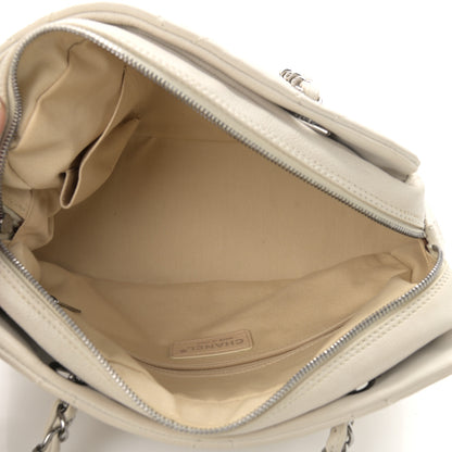 Chanel Calfskin Small Diamond Stitch Tote White 9 of 12
