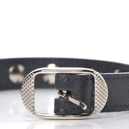 Balenciaga Agneau Giant 12 Silver Hardware Stud M Bracelet Dark Night 7 of 7