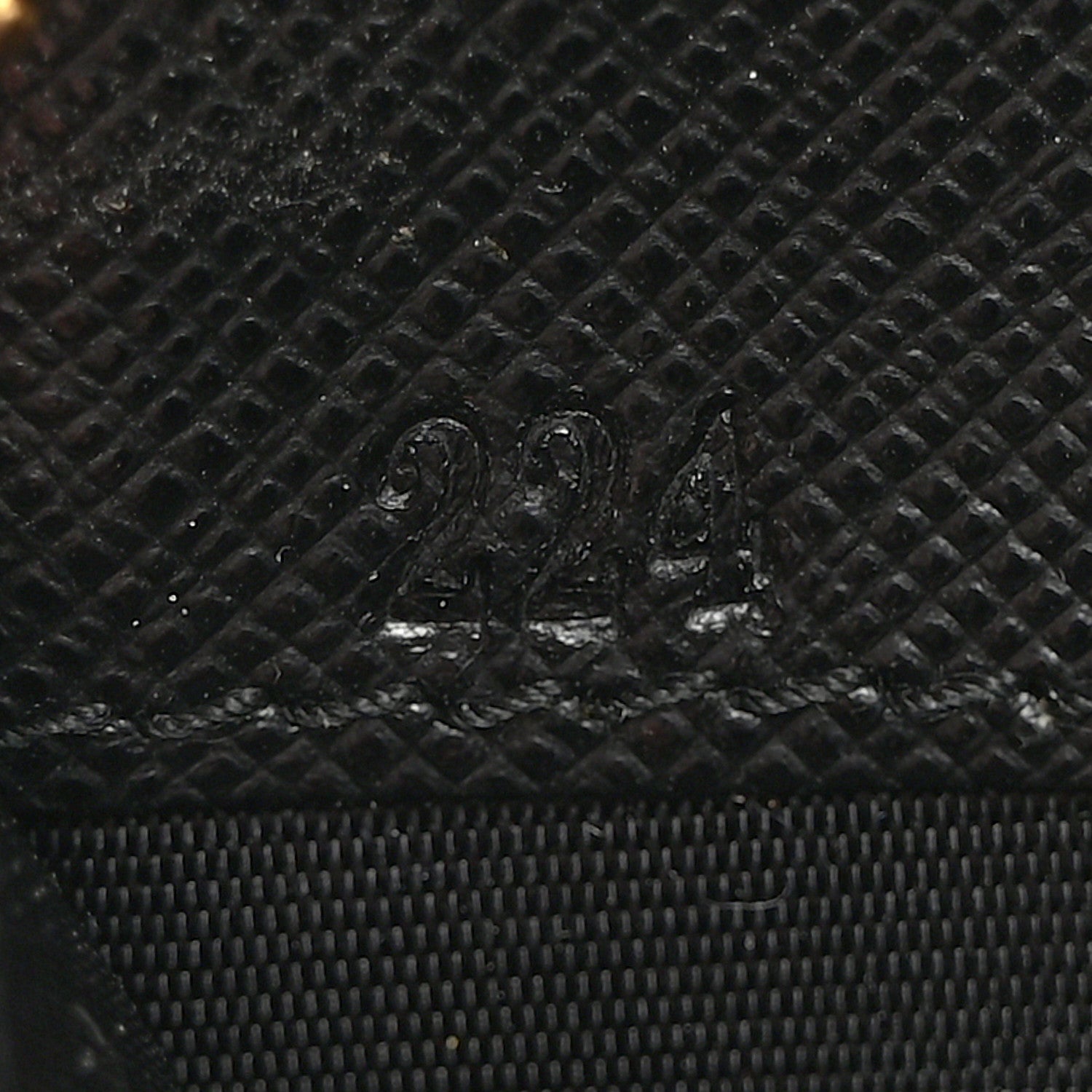 Prada Saffiano Metal Zip Around Wallet Black 7 of 7
