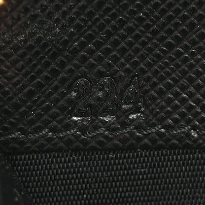 Prada Saffiano Metal Zip Around Wallet Black 7 of 7