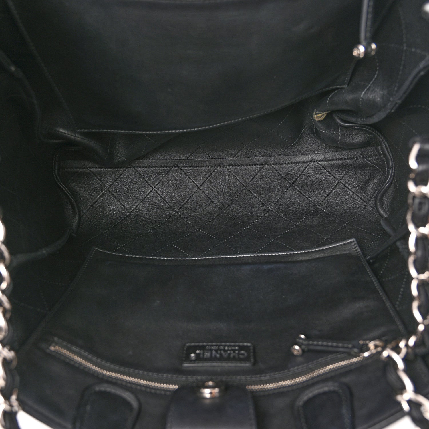 Chanel Calfskin Stitched Large Lady Coco Shopping Tote Black 5 of 10