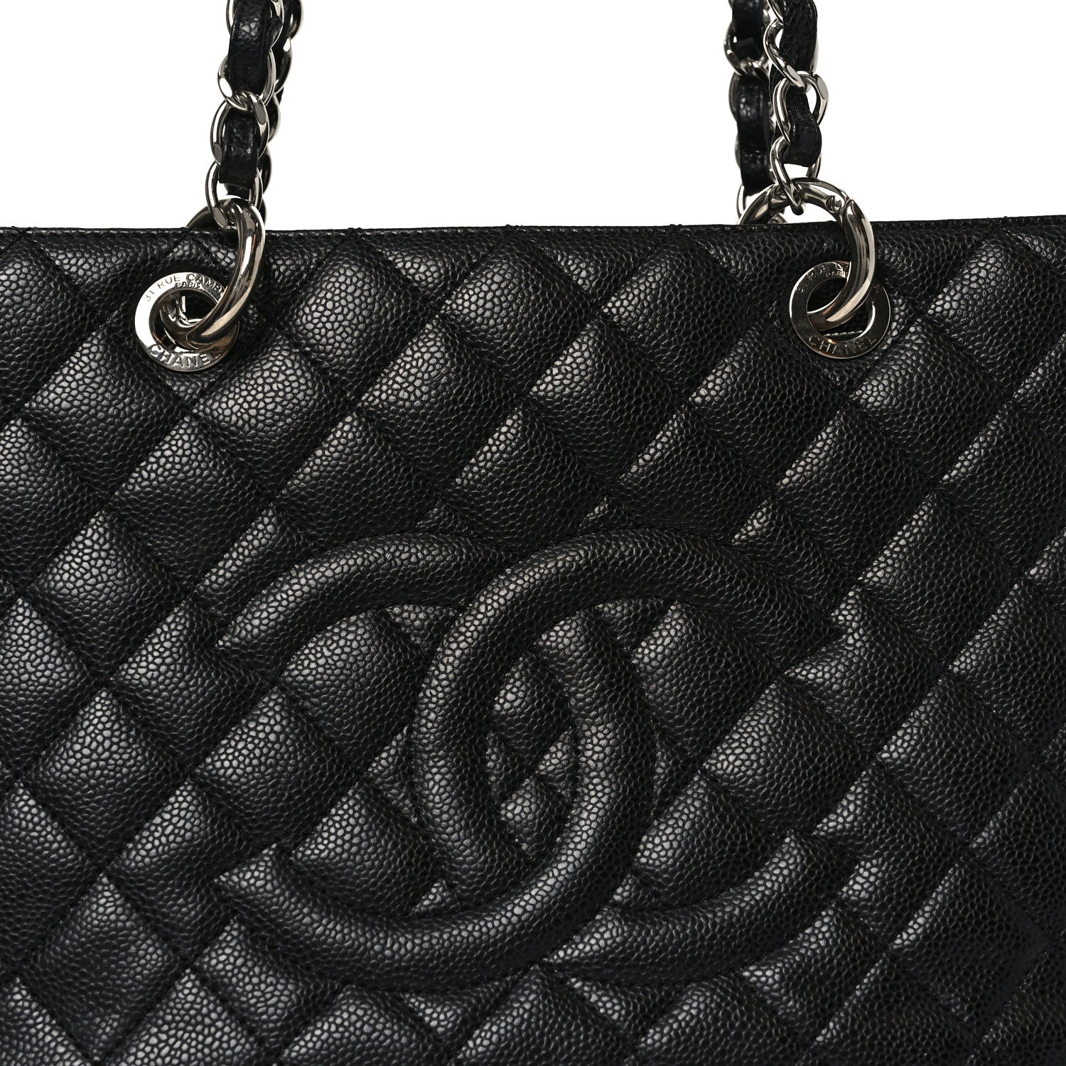 Chanel Caviar Quilted Grand Shopping Tote GST Black 7 of 9