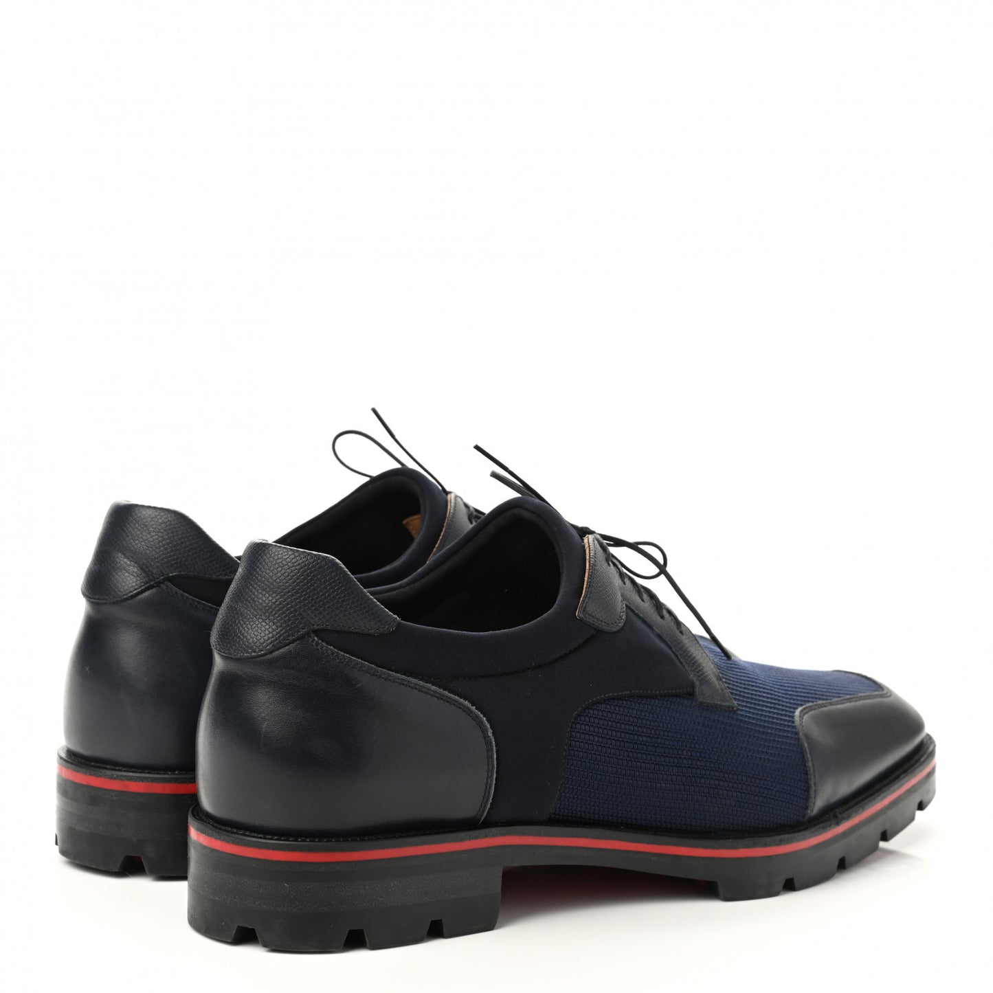 Neoprene Calfskin Mika Sky Mens Flats 46 Navy