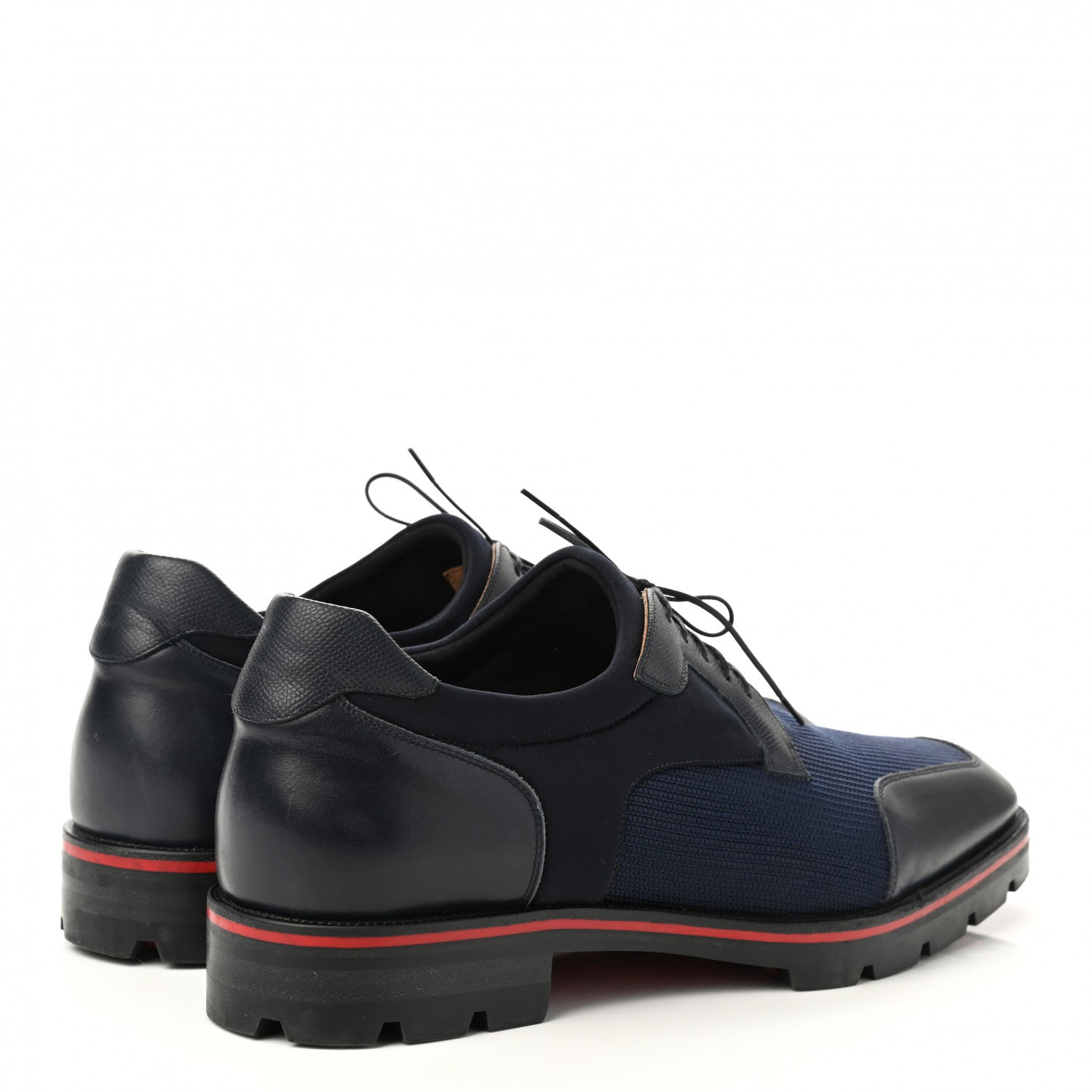 Christian Louboutin Neoprene Calfskin Mika Sky Mens Flats 46 Navy 4 of 11