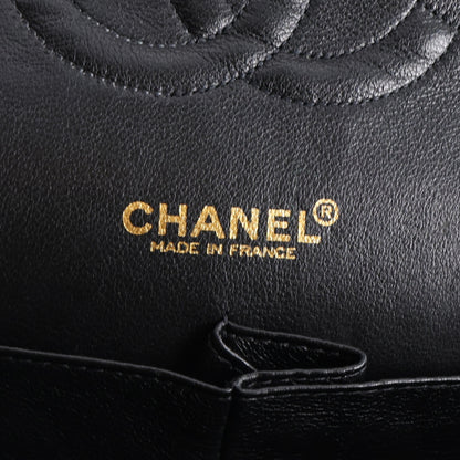Chanel Canvas Printed Quilted Medium Double Flap Blue White 6 of 10