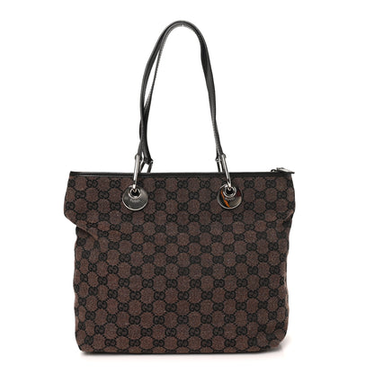 Gucci Monogram Eclipse Tote Dark Brown 1 of 10