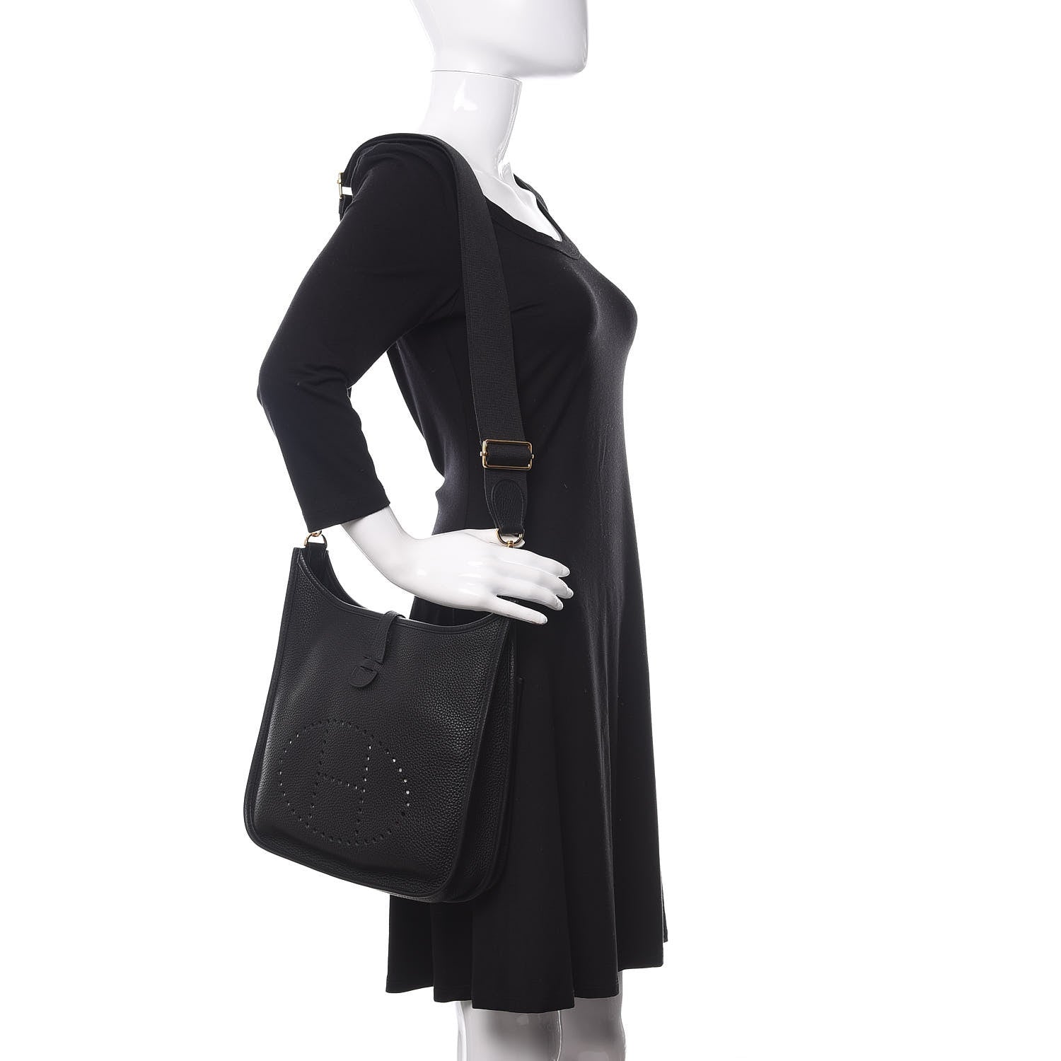 Hermes Taurillon Clemence Evelyne III PM Black 2 of 11