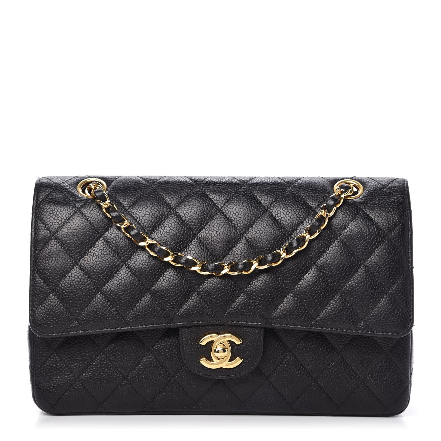 Chanel Caviar Quilted Medium Double Flap Black 1 of 9