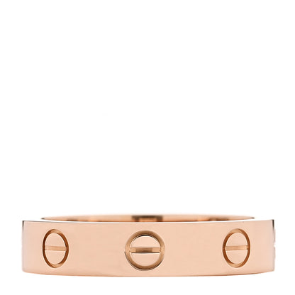 Cartier 18K Pink Gold Diamond 3.5mm LOVE Wedding Band Ring 51 5.75 1 of 4