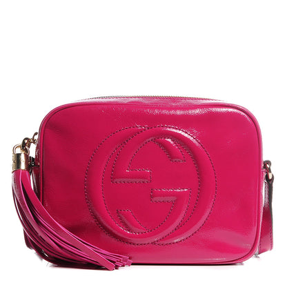 Gucci Soft Patent Small Soho Disco Bag Bright Bougainvillea 1 of 7