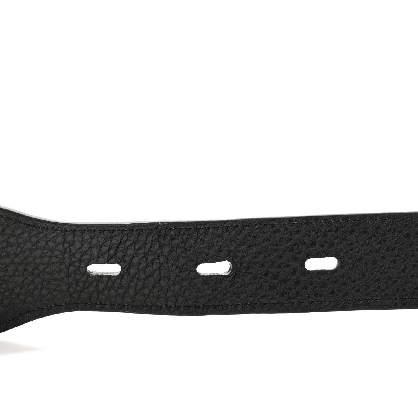 Canvas Calfskin Logo Shoulder Strap Black White