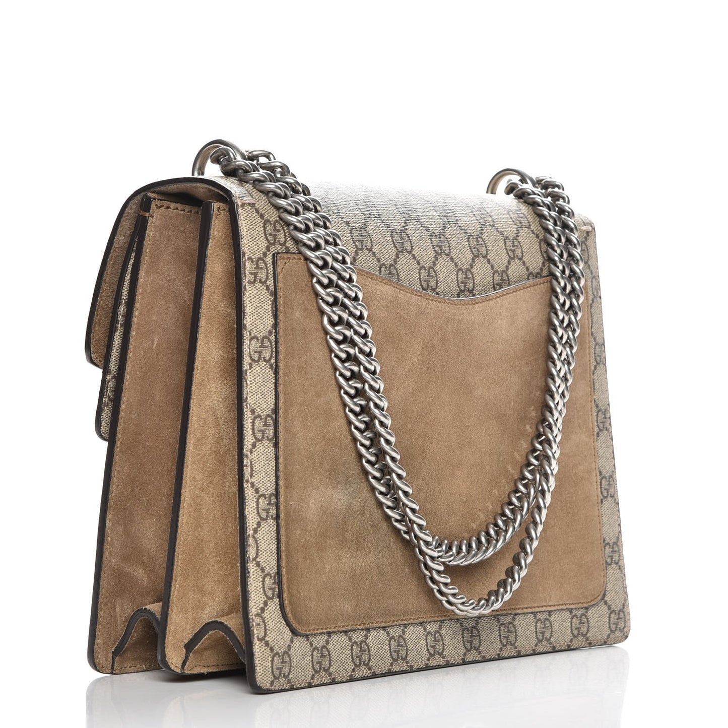 GG Supreme Monogram Medium Dionysus Shoulder Bag Taupe