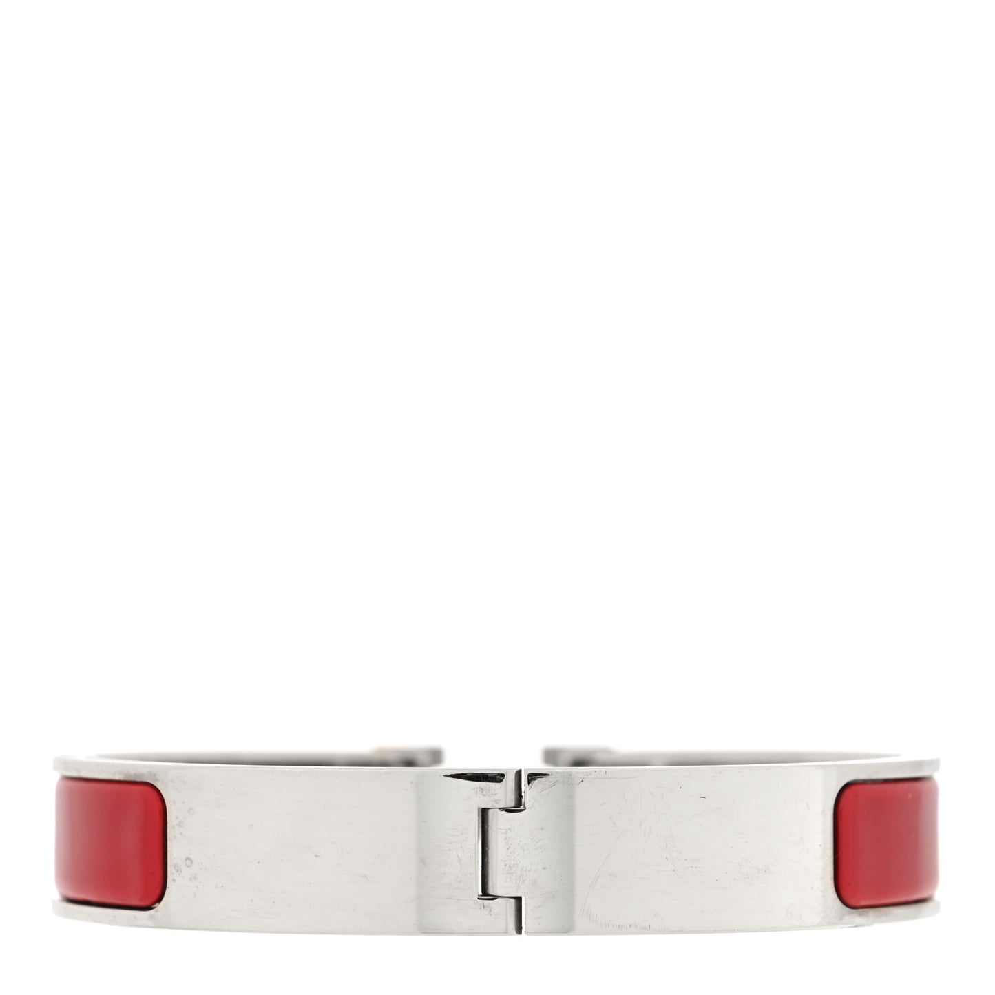Enamel Narrow Clic Clac H Bracelet GM Rouge Vif