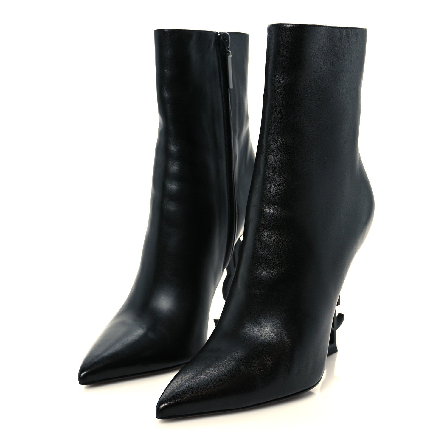 Saint Laurent Calfskin Opyum Ankle Boots 39 Black 4 of 10