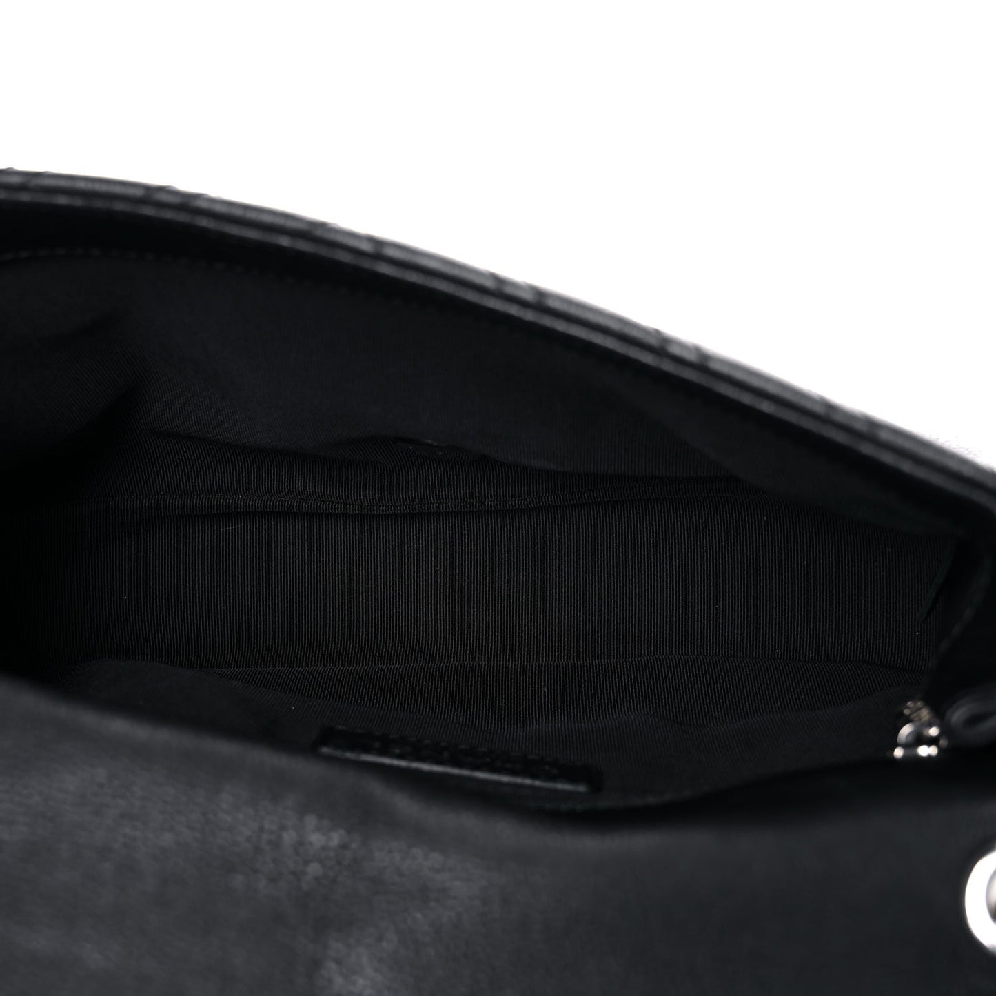 Calfskin Studded Chevron Quilted Small Wars Flap Black