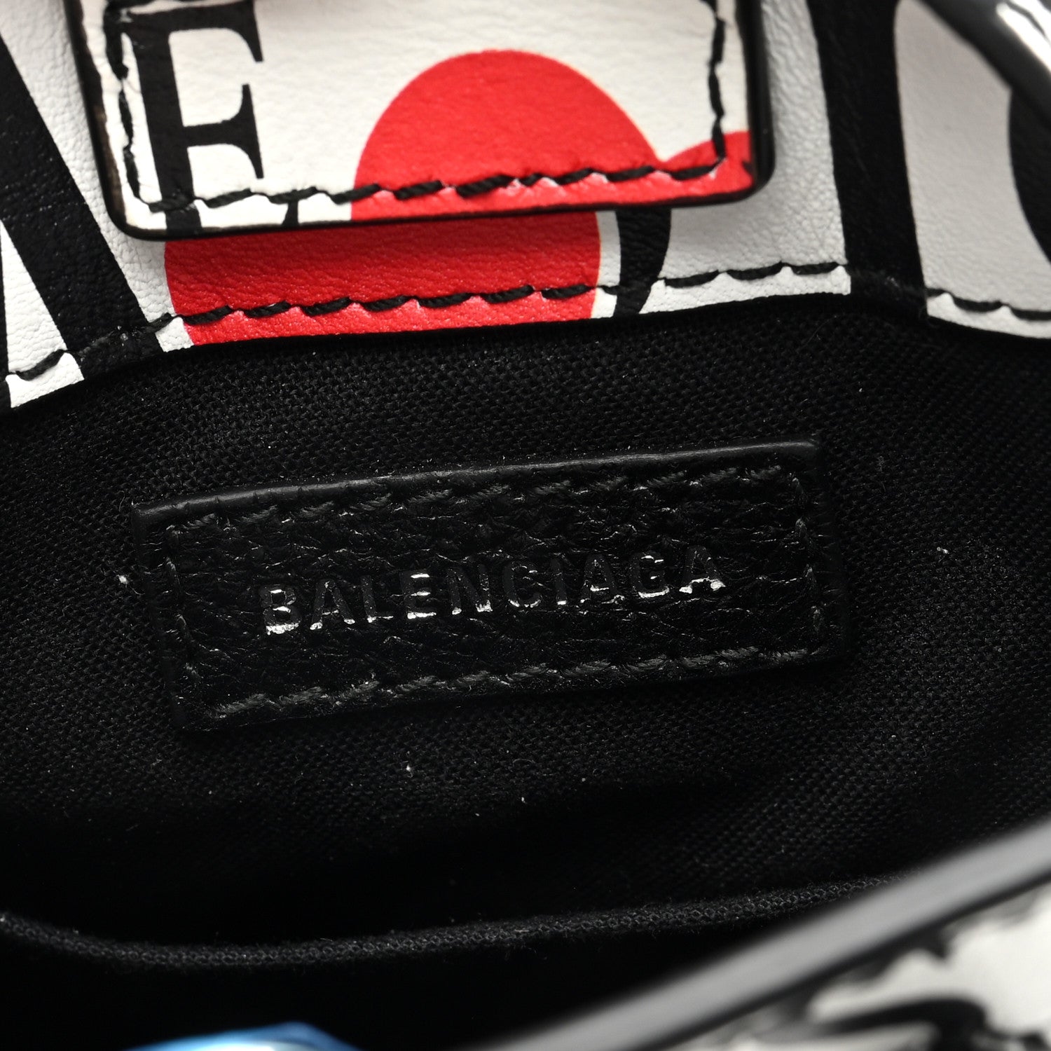 Balenciaga Calfskin Bonjour Paris Print Shopping Phone Holder Bag Paris Bonjour 6 of 9