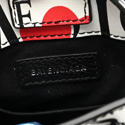 Balenciaga Calfskin Bonjour Paris Print Shopping Phone Holder Bag Paris Bonjour 6 of 9