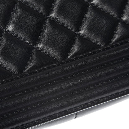 Chanel Lambskin Quilted Medium Boy Flap Black 8 of 9