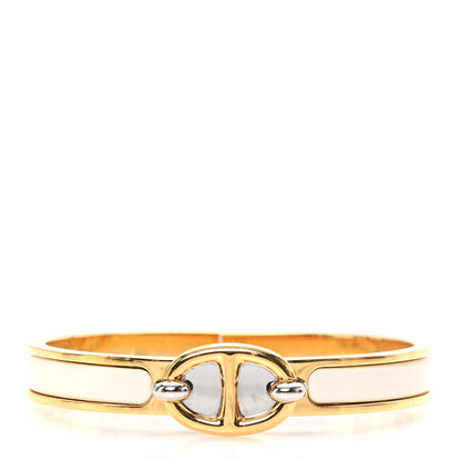 Hermes Enamel Mini Farandole Clic Chaine d'Ancre Bracelet PM Creme 1 of 4