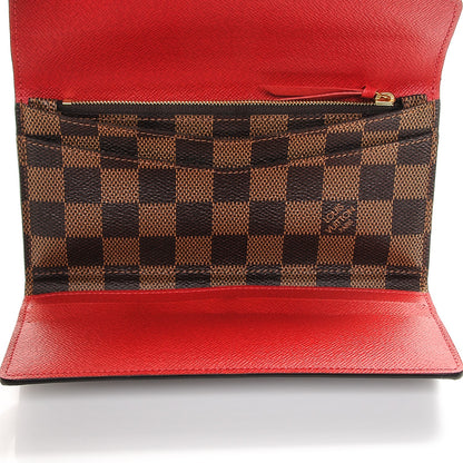Louis Vuitton Damier Ebene Josephine Wallet Red 6 of 7