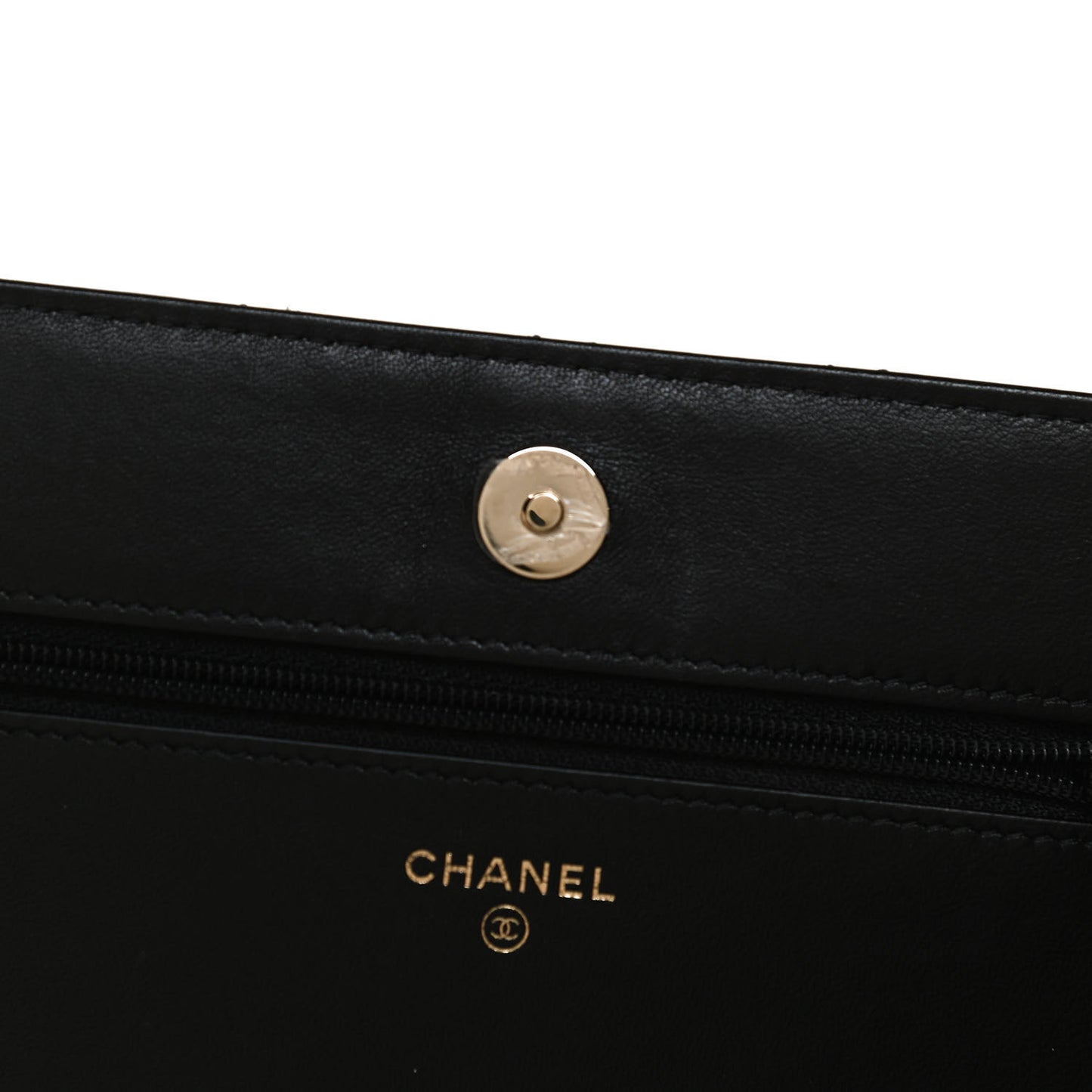 Lambskin Quilted All About Chanel Wallet On Chain WOC Black
