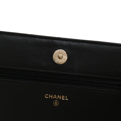 Chanel Lambskin Quilted All About Chanel Wallet On Chain WOC Black 6 of 15