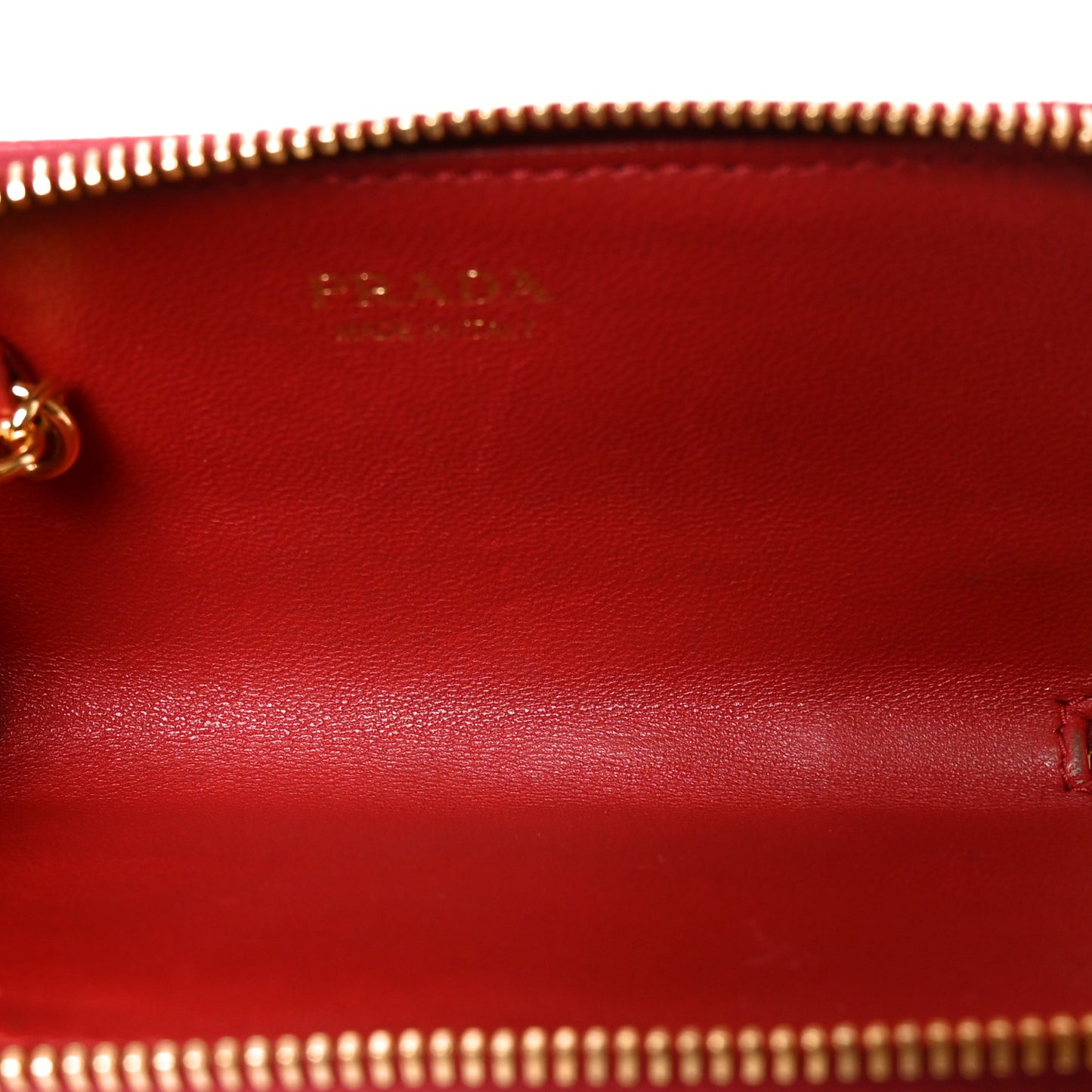 Saffiano Metal Zip Around Key Holder Fuoco