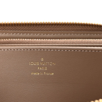 Louis Vuitton Lambskin Embossed Monogram Coussin Zippy Wallet Taupe 6 of 6