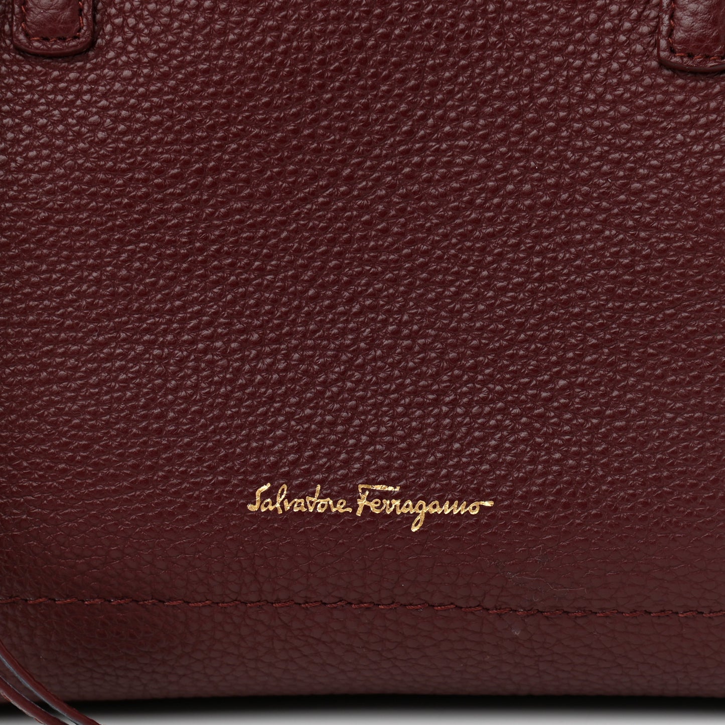 Hammered Calfskin Double Handle Small Amy Tote Red