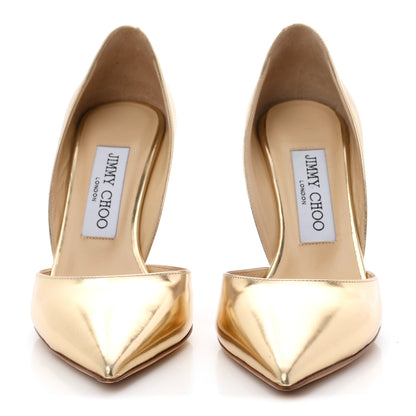 Jimmy Choo Mirror Calfskin Darylin 100 35 Gold 3 of 9