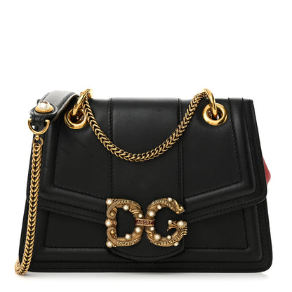 Dolce & Gabbana Smooth Calfskin Small DG Amore Envelope Bag Black 1 of 11
