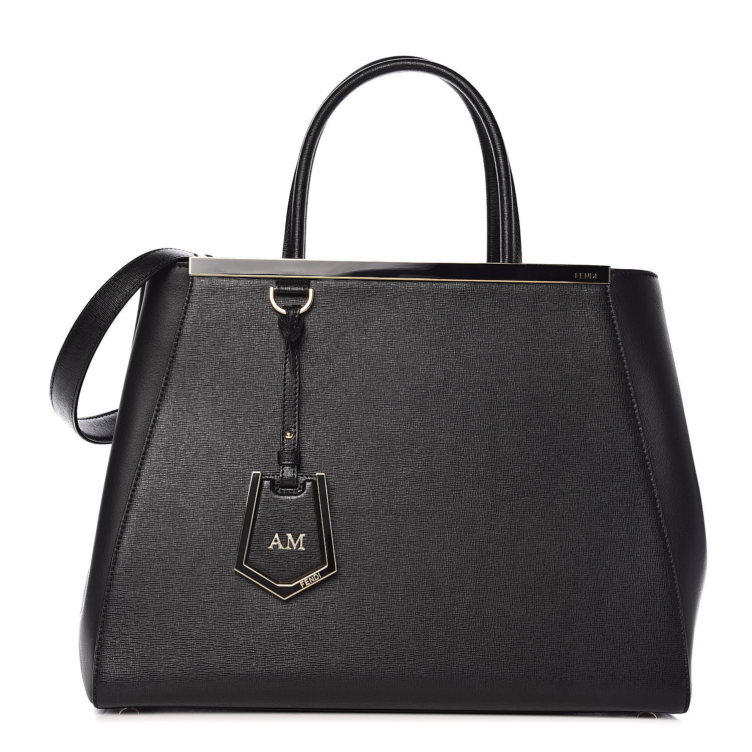 Fendi Vitello Elite Regular 2Jours Tote Black 1 of 11