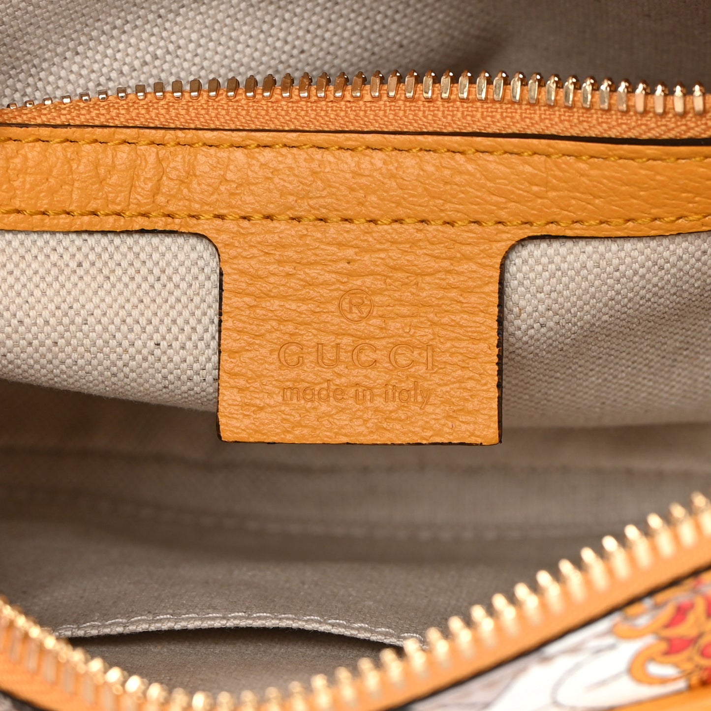 GG Supreme Monogram Flora Medium Ophidia Belt Bag Beige Multicolor Crop