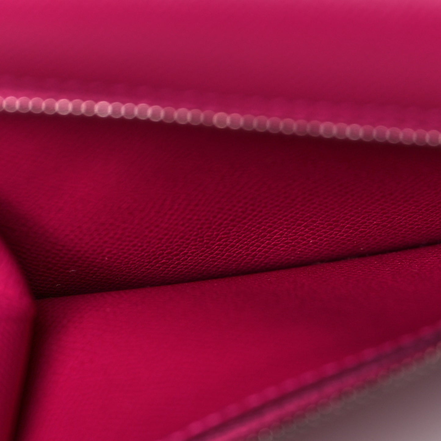 Madame Calfskin Kelly Pocket Compact Wallet Rose Pourpre
