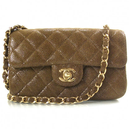 Chanel Suede Caviar Quilted Mini Flap Brown 1 of 11