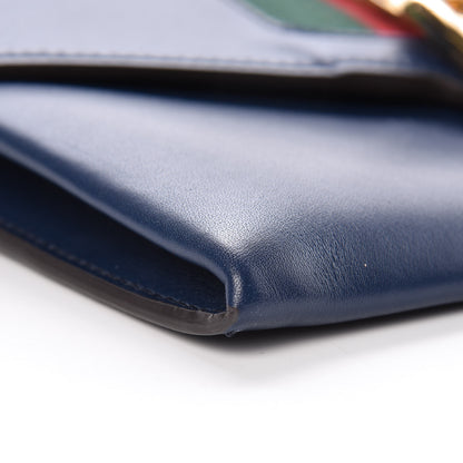 Gucci Calfskin Small Sylvie Wristlet Clutch Blue Agata 9 of 10