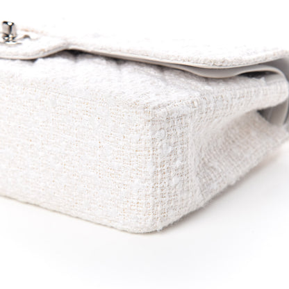 Chanel Tweed Medium Double Flap White 11 of 12