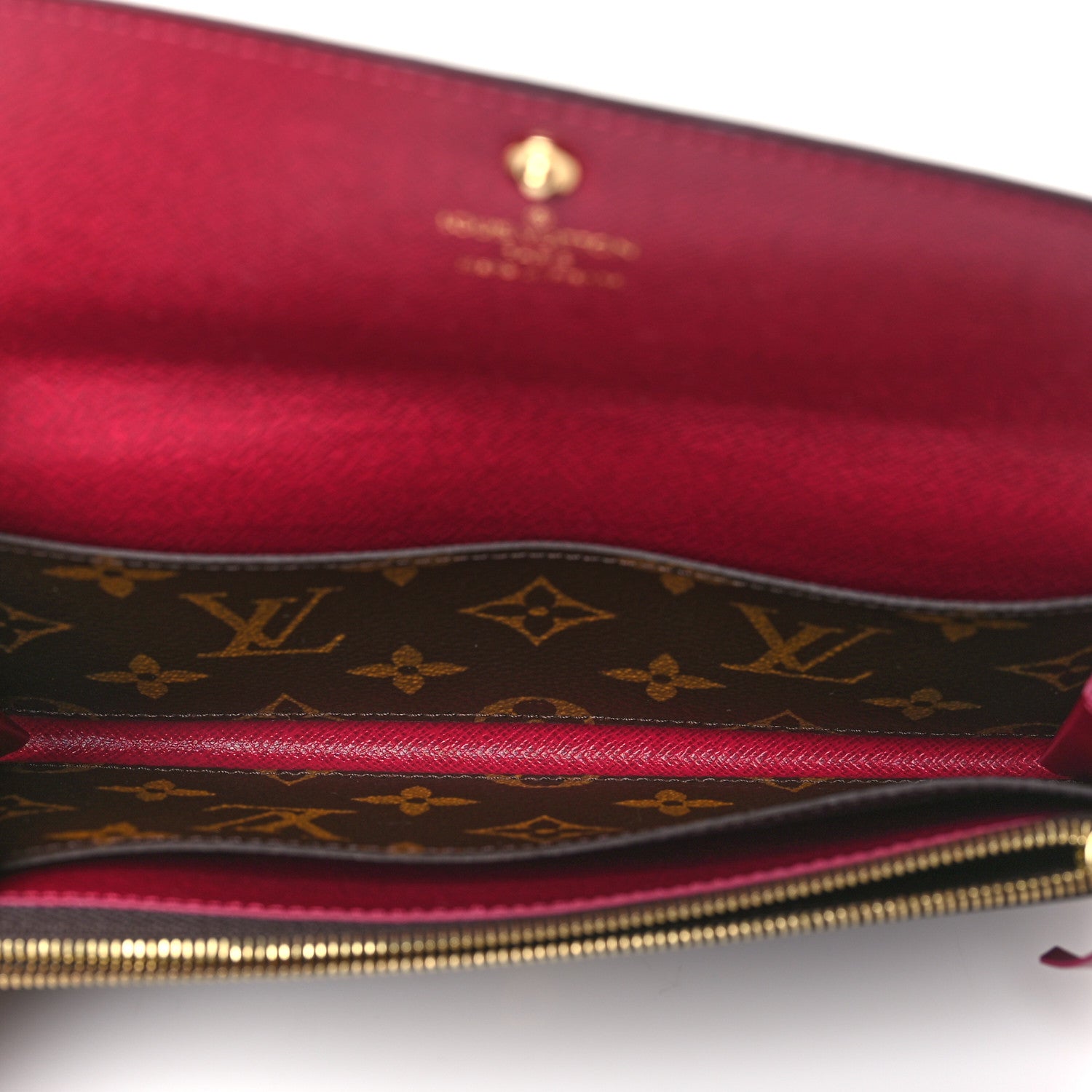 Louis Vuitton Monogram Emilie Wallet Fuchsia 5 of 7