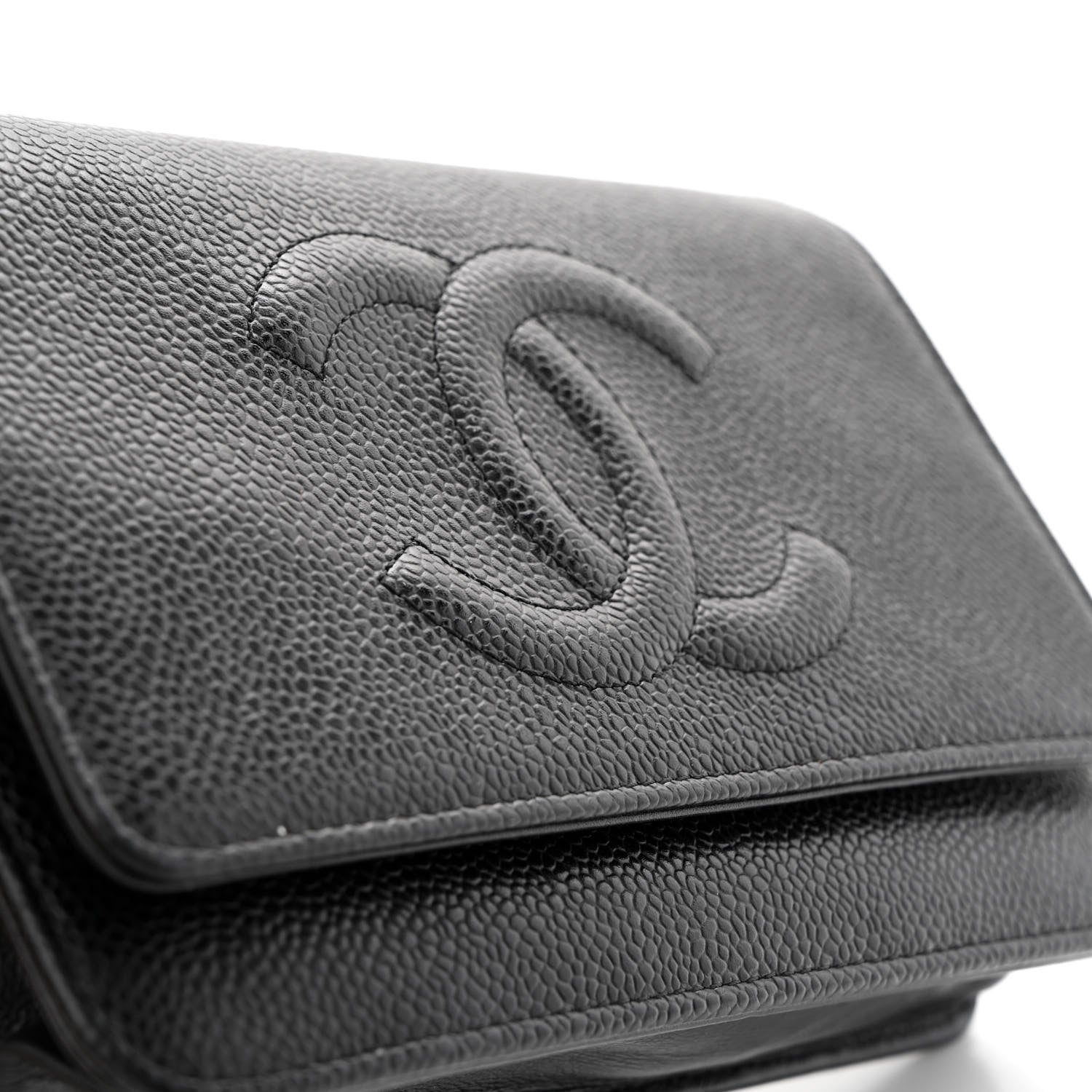 Chanel Caviar Timeless CC Wallet on Chain WOC Black 12 of 14