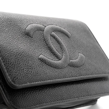 Chanel Caviar Timeless CC Wallet on Chain WOC Black 12 of 14