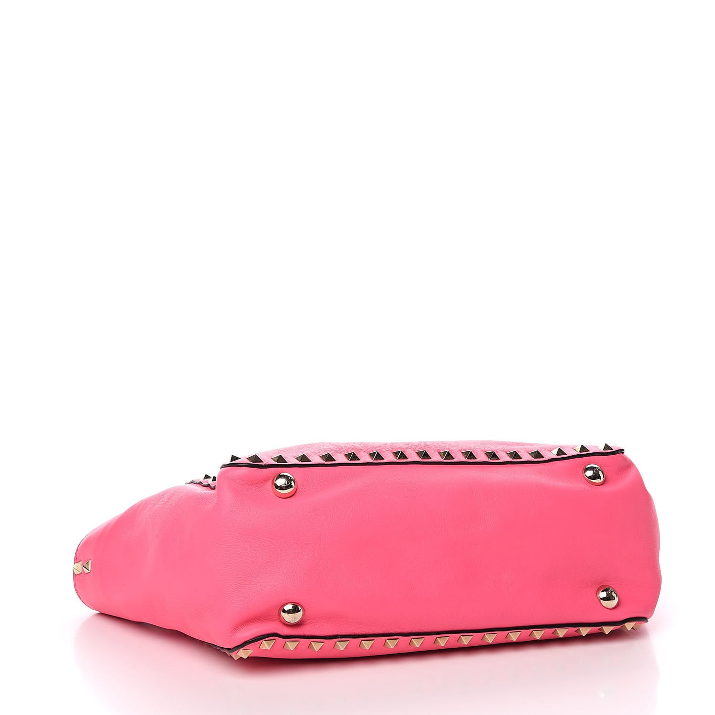 Vitello Small Rockstud Tote Fuxia Fluo