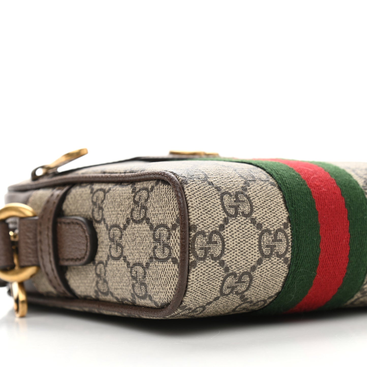 GG Supreme Monogram Web Mini Ophidia Messenger Brown