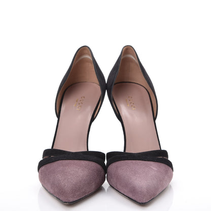 Gucci Suede Pumps 40 Black Purple 2 of 9