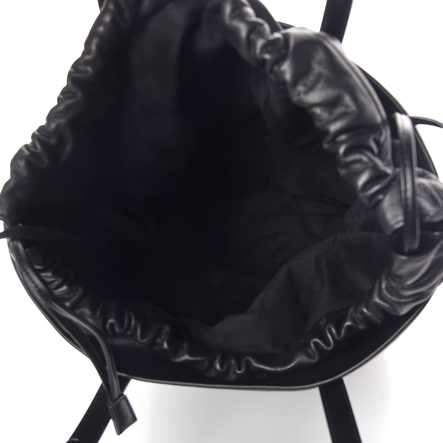 Saint Laurent Linen Canvas Teddy Shopping Bag Black 7 of 10