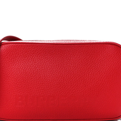 Burberry Calfskin Monogram Embossed Elongated Camera Bag Red 8 of 10